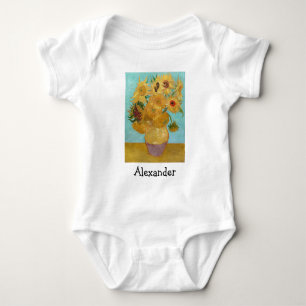 Vincent Van Gogh - Vase with Twelve Sunflowers Baby Bodysuit
