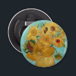 Vincent Van Gogh - Vase with Twelve Sunflowers Bottle Opener<br><div class="desc">Vase with Twelve Sunflowers / Vase avec douze tournesols - Vincent Van Gogh,  January 1889 - Sunflowers 1889 repetition of third version (F455)</div>