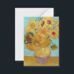 Vincent Van Gogh - Vase with Twelve Sunflowers Card<br><div class="desc">Vase with Twelve Sunflowers / Vase avec douze tournesols - Vincent Van Gogh,  January 1889 - Sunflowers 1889 repetition of third version (F455)</div>