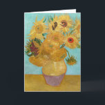 Vincent Van Gogh - Vase with Twelve Sunflowers Card<br><div class="desc">Vase with Twelve Sunflowers / Vase avec douze tournesols - Vincent Van Gogh,  January 1889 - Sunflowers 1889 repetition of third version (F455)</div>