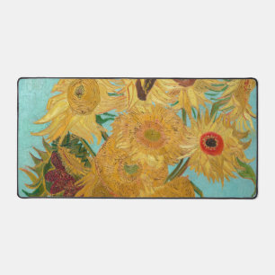 Vincent Van Gogh - Vase with Twelve Sunflowers Desk Mat