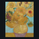 Vincent Van Gogh - Vase with Twelve Sunflowers Faux Canvas Print<br><div class="desc">Vase with Twelve Sunflowers / Vase avec douze tournesols - Vincent Van Gogh,  January 1889 - Sunflowers 1889 repetition of third version (F455)</div>