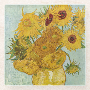 Vincent Van Gogh - Vase with Twelve Sunflowers Glass Coaster