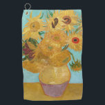Vincent Van Gogh - Vase with Twelve Sunflowers Golf Towel<br><div class="desc">Vase with Twelve Sunflowers / Vase avec douze tournesols - Vincent Van Gogh,  January 1889 - Sunflowers 1889 repetition of third version (F455)</div>