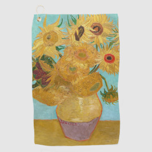 Vincent Van Gogh - Vase with Twelve Sunflowers Golf Towel