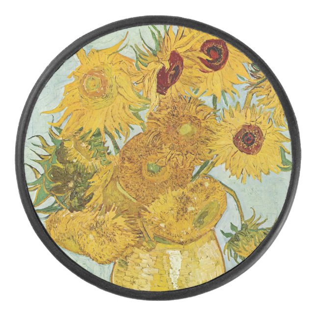 Vincent Van Gogh - Vase with Twelve Sunflowers Hockey Puck (Front)