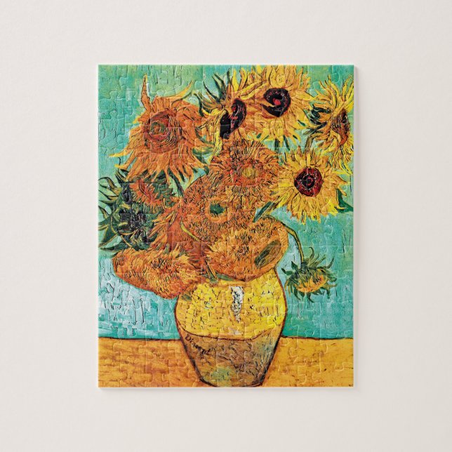 Vincent Van Gogh - Vase With Twelve Sunflowers Jigsaw Puzzle (Vertical)