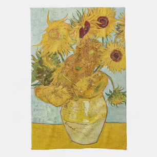 Vincent Van Gogh - Vase with Twelve Sunflowers Kitchen Towel