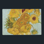 Vincent Van Gogh - Vase with Twelve Sunflowers Laminated Place Mat<br><div class="desc">Vase with Twelve Sunflowers / Vase avec douze tournesols - Vincent Van Gogh,  August 1888 - Sunflowers 1888 third version (F456)</div>