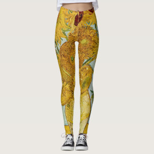 Vincent Van Gogh - Vase with Twelve Sunflowers Leggings