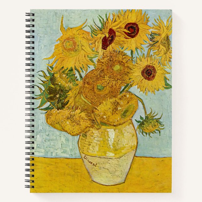 Vincent Van Gogh - Vase with Twelve Sunflowers Notebook (Front)