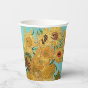 Vincent Van Gogh - Vase with Twelve Sunflowers Paper Cups