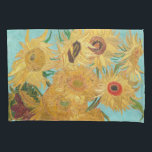 Vincent Van Gogh - Vase with Twelve Sunflowers Pillowcase<br><div class="desc">Vase with Twelve Sunflowers / Vase avec douze tournesols - Vincent Van Gogh,  January 1889 - Sunflowers 1889 repetition of third version (F455)</div>