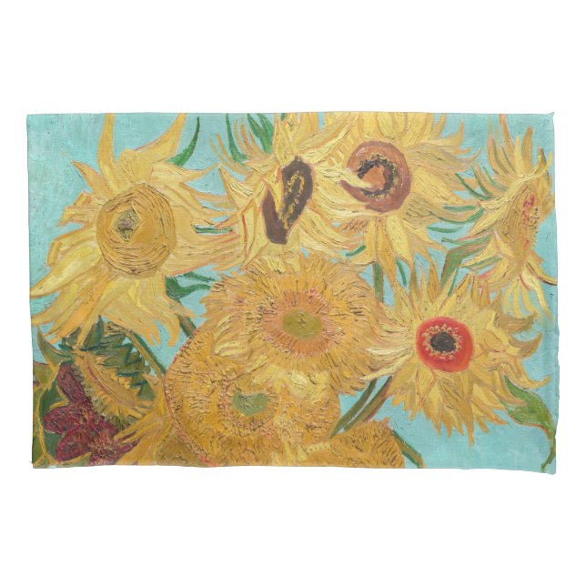 Vincent Van Gogh - Vase with Twelve Sunflowers Pillowcase (Front)