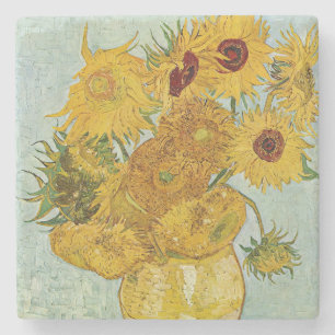 Vincent Van Gogh - Vase with Twelve Sunflowers Stone Coaster