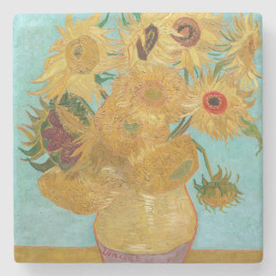 Vincent Van Gogh - Vase with Twelve Sunflowers Stone Coaster