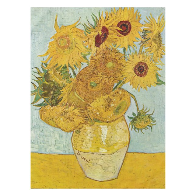 Vincent Van Gogh - Vase with Twelve Sunflowers Tablecloth (Front)