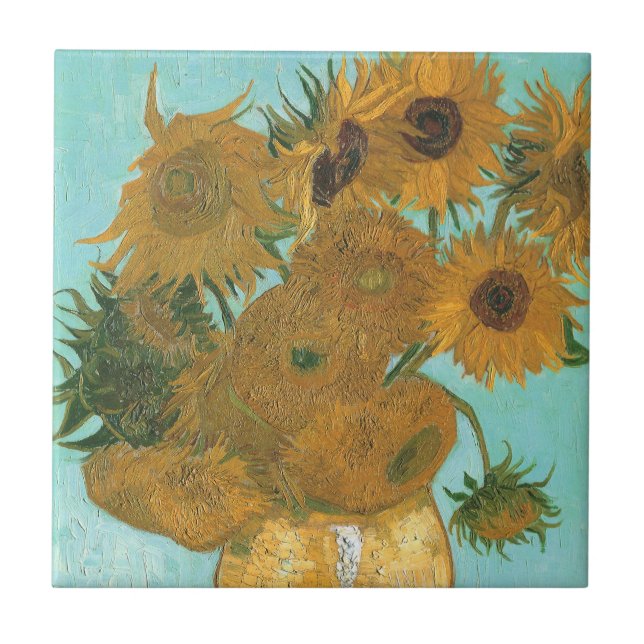Vincent van Gogh - Vase with Twelve Sunflowers Tile (Front)