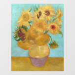 Vincent Van Gogh - Vase with Twelve Sunflowers Window Cling<br><div class="desc">Vase with Twelve Sunflowers / Vase avec douze tournesols - Vincent Van Gogh,  January 1889 - Sunflowers 1889 repetition of third version (F455)</div>