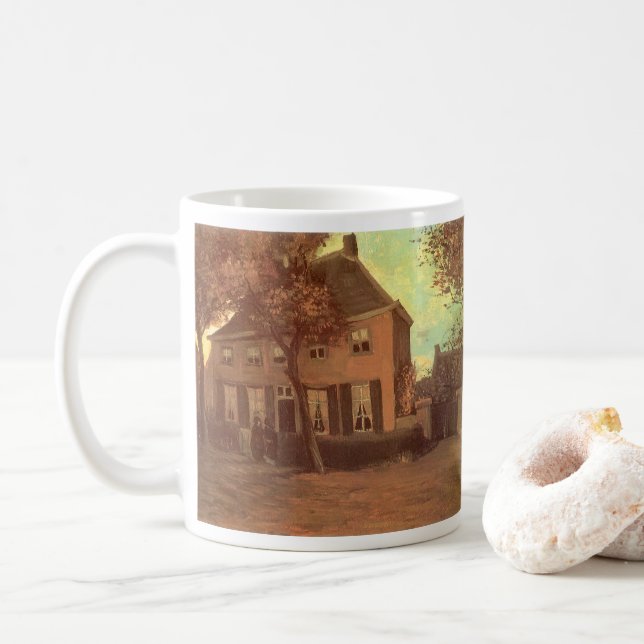 Vincent van Gogh - Vicarage at Nuenen Coffee Mug (With Donut)