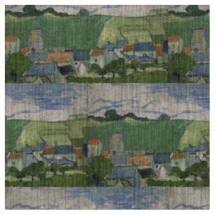 Vincent van Gogh - View of Auvers Fabric