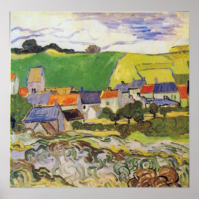 Vincent van Gogh View of Auvers Poster (Front)