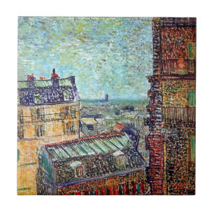Vincent Van Gogh - View Of Paris Pointillism Art Tile