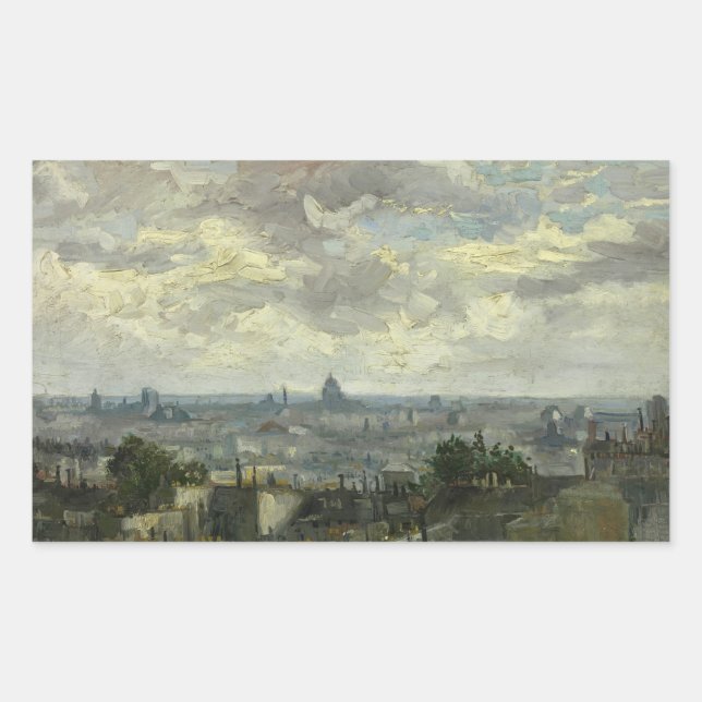Vincent van Gogh - View of Paris Sticker (Front)