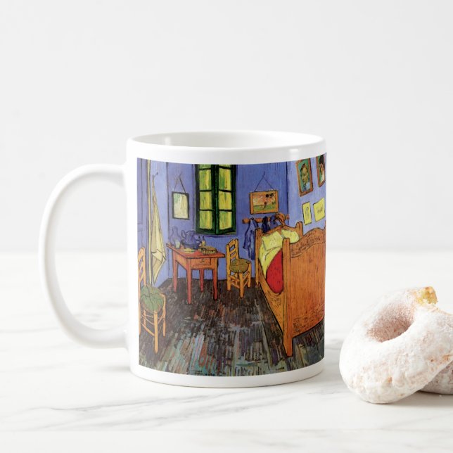 Vincent van Gogh - Vincent's Bedroom in Arles Coffee Mug (With Donut)