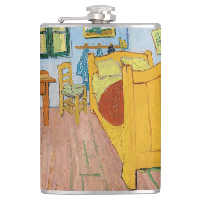 Vincent Van Gogh - Vincent's Bedroom in Arles Hip Flask (Front)