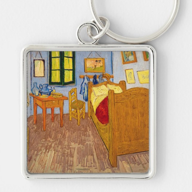 Vincent van Gogh - Vincent's Bedroom in Arles Keychain (Front)