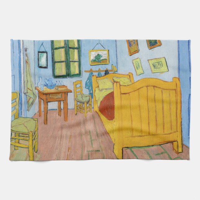Vincent Van Gogh - Vincent's Bedroom in Arles Kitchen Towel (Horizontal)