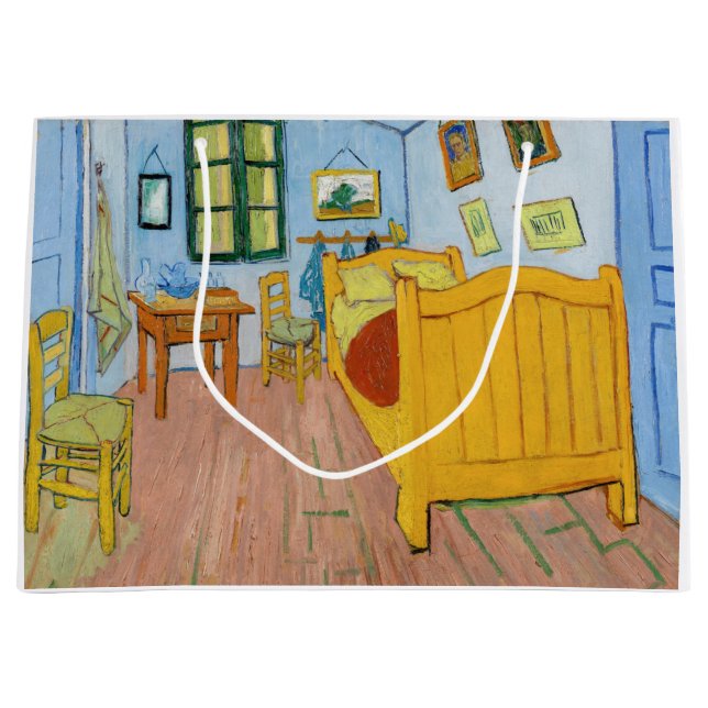 Vincent Van Gogh - Vincent's Bedroom in Arles Large Gift Bag (Front)