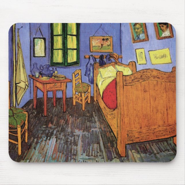 Vincent van Gogh - Vincent's Bedroom in Arles Mouse Pad (Front)
