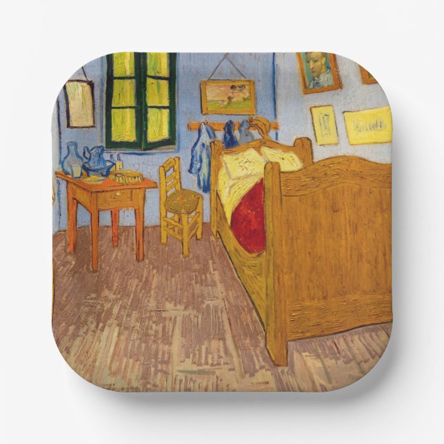 Vincent van Gogh - Vincent's Bedroom in Arles Paper Plate (Front)