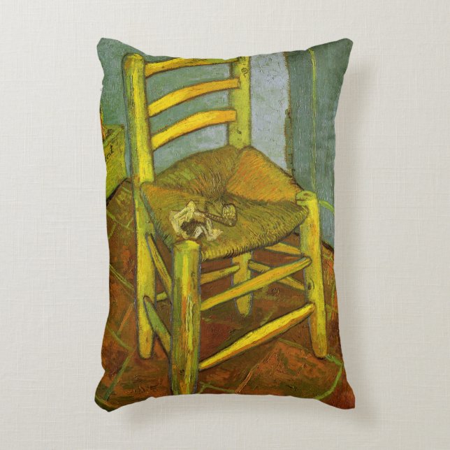 Vincent van Gogh - Vincent's Chair with His Pipe Decorative Pillow (Front(Vertical))