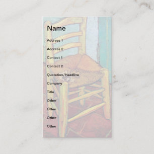 Vincent Van Gogh - Vincent's Chair With Pipe Business Card