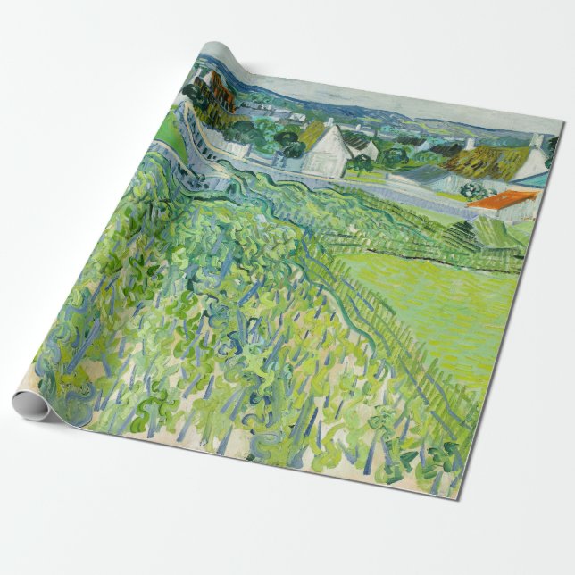 Vincent van Gogh - Vineyards at Auvers Wrapping Paper (Unrolled)