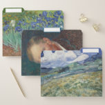 Vincent Van Gogh Vintage Art Faux Gold Monogrammed File Folder<br><div class="desc">Create your own custom, personalized, beautiful elegant faux gold script typography font, monogrammed, travel / landscape / nature / floral / vintage art lovers and Van Gogh connoisseurs' set of 3 file folders. First folder features a beautiful colourful intricate detailed vintage oil on canvas painting, by Vincent van Gogh, of...</div>