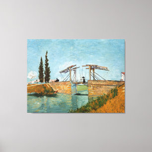 Vincent Van Gogh Vintage Langlois Bridge at Arles Canvas Print