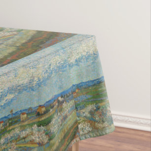Vincent Van Gogh Vintage Peach Trees in Blossom Tablecloth