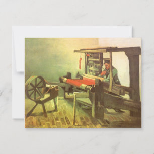Vincent van Gogh Weaver Facing Left Spinning Wheel