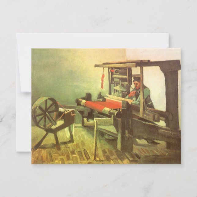 Vincent van Gogh Weaver Facing Left Spinning Wheel (Front)