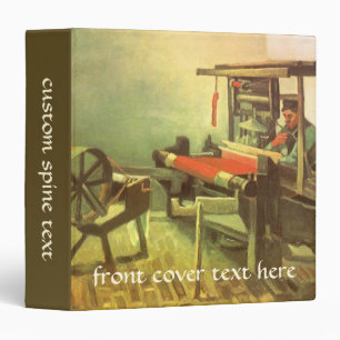 Vincent van Gogh Weaver Facing Left Spinning Wheel Binder