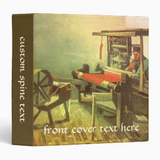 Vincent van Gogh Weaver Facing Left Spinning Wheel Binder