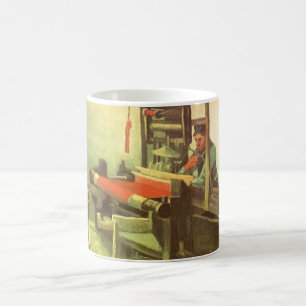 Vincent van Gogh Weaver Facing Left Spinning Wheel Coffee Mug