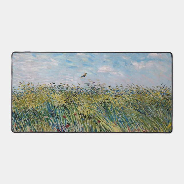 Vincent van Gogh - Wheat Field with a Lark Desk Mat (Front)