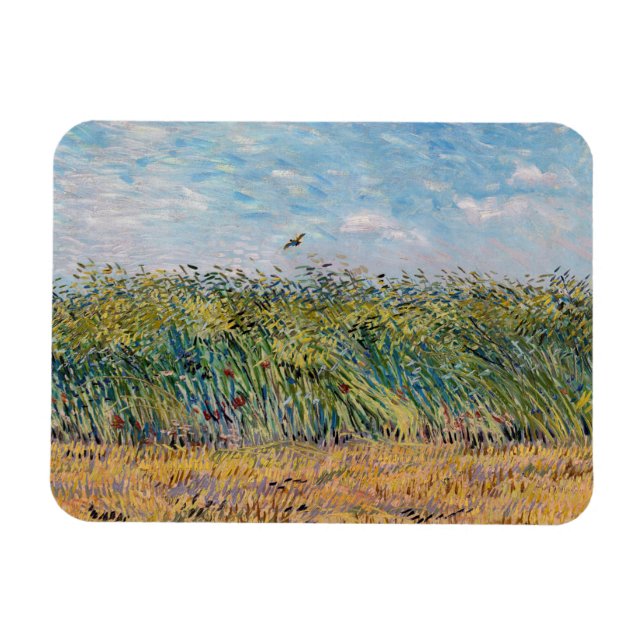 Vincent van Gogh - Wheat Field with a Lark Magnet (Horizontal)
