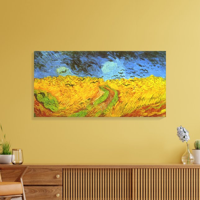 Vincent van Gogh Wheat Field with Crows Canvas Print (Insitu(LivingRoom))