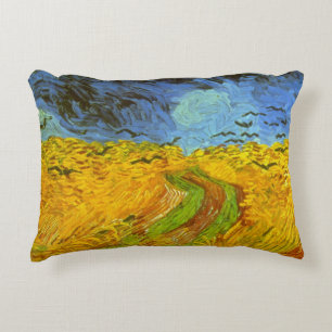 Vincent van Gogh Wheat Field with Crows Decorative Pillow